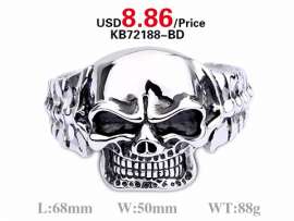 316L Stainless Steel Huge&Heavy Halloween Cool Skull Bangle