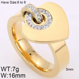 Fashion diamond heart ring Valentine's Day gift Women's ring